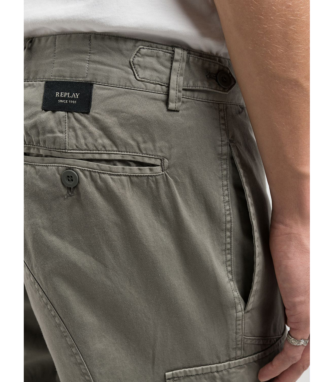 レギュラーフィットコットンツイル カーゴパンツ 詳細画像 ミリタリーグレー 6